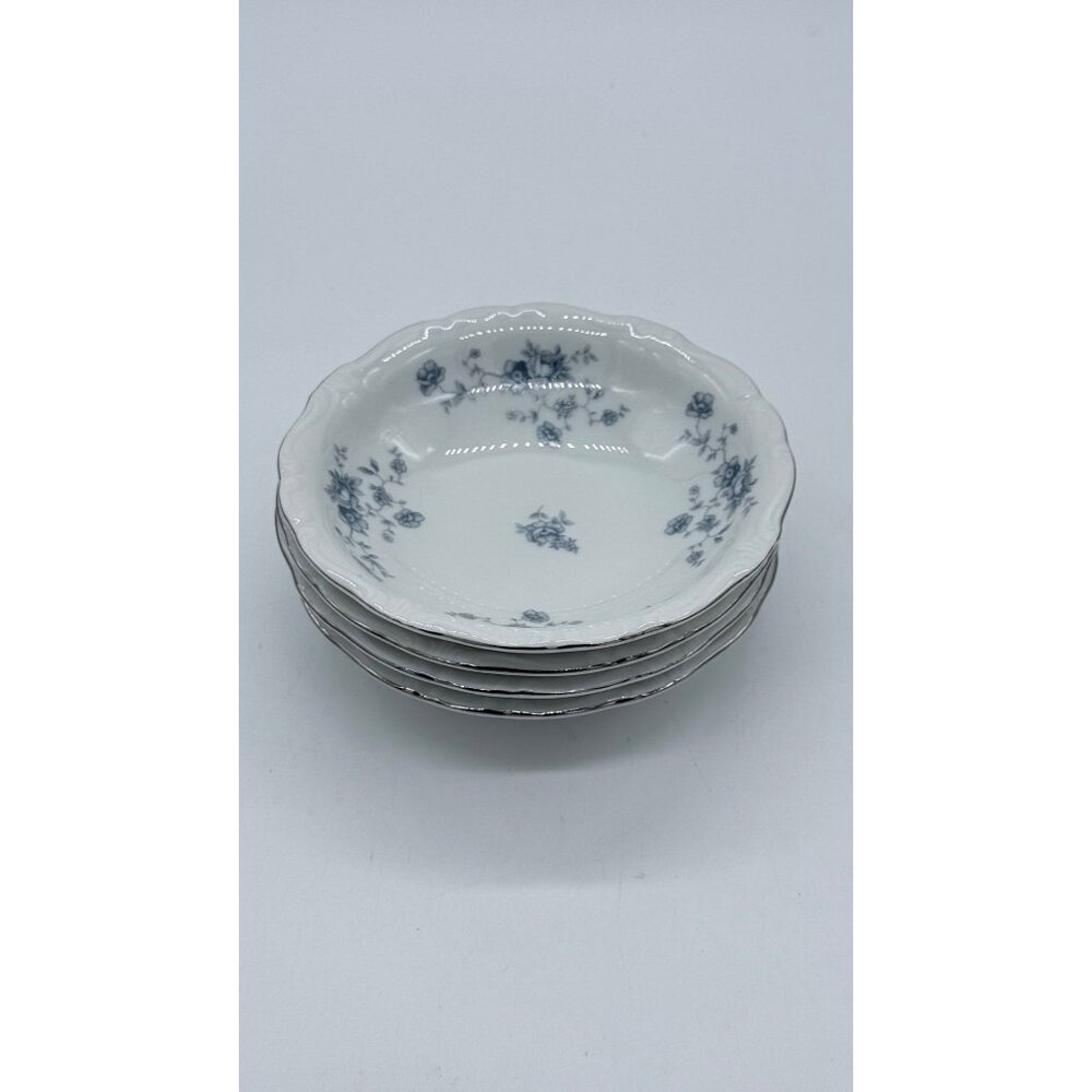 4 Johann Haviland Blue Garland Dessert/Fruit Bowls Bavaria Germany 5.25" in dia.